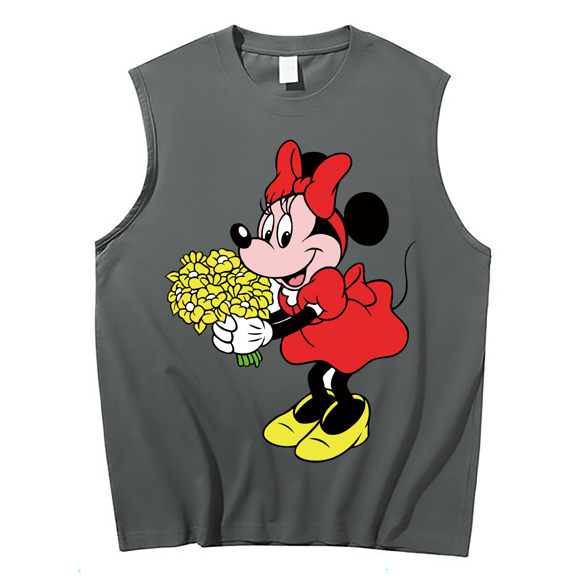 ミッキーマウス Mickey Mouse コットン100％タンクトップ（フロントプリント）